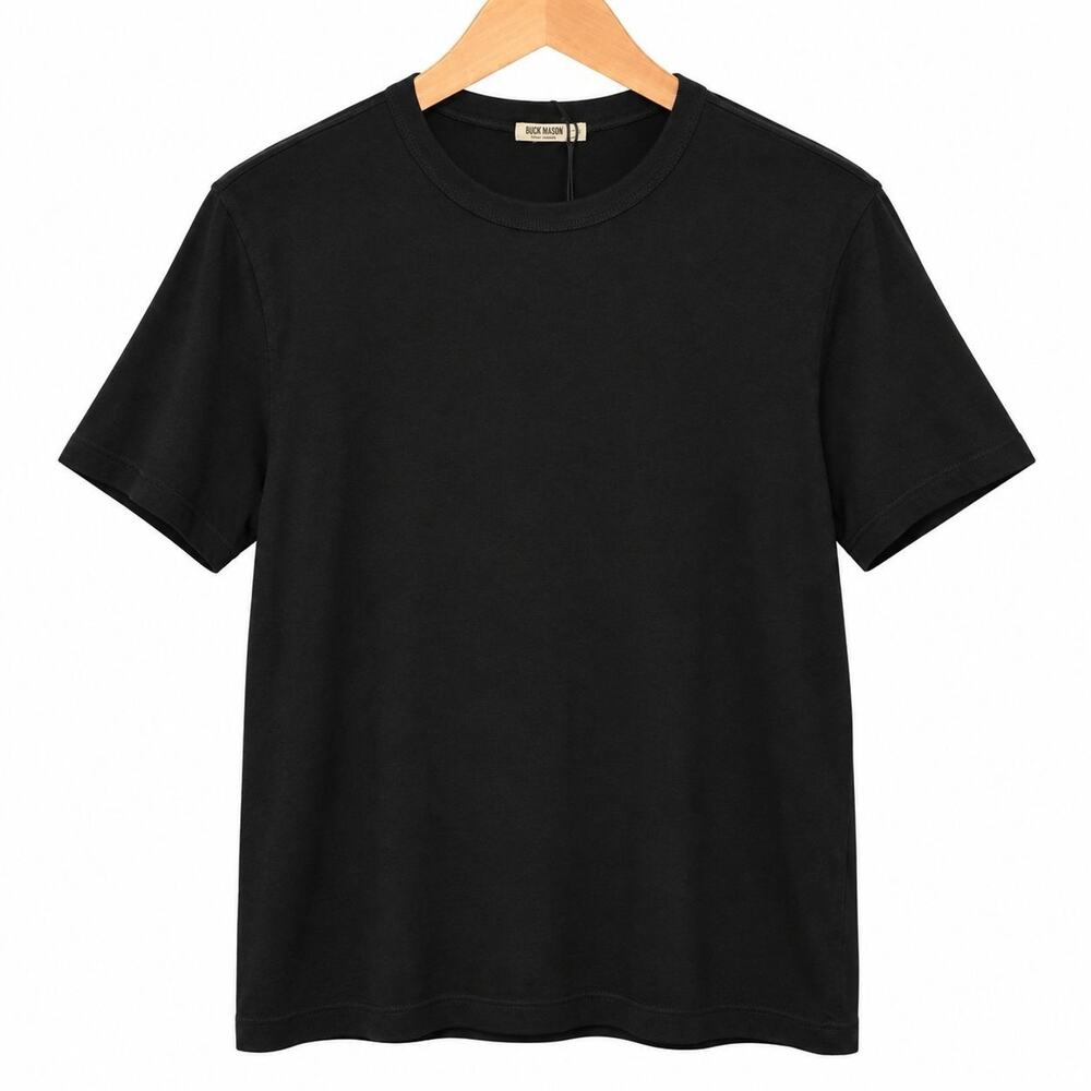 Buck Mason Pima Classic Tee Mens L Black 100% Cotton Made USA Crew Neck NWT